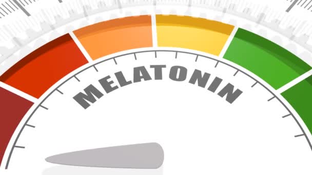 Nivel de melatonina hormonal. — Vídeo de stock