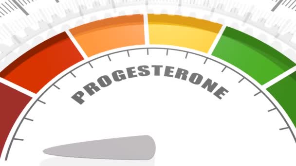 Poziom progesteronu hormonalnego. — Wideo stockowe