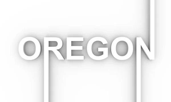 Nome do Estado do Oregon. — Fotografia de Stock