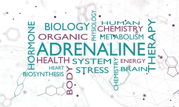 Etiquetas hormona adrenalina. — Fotografia de Stock