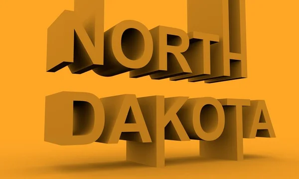 Název státu Severní Dakota. — Stock fotografie