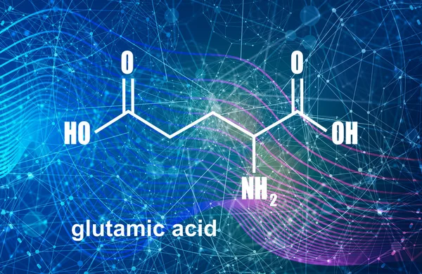 Glutamic acid formula — Stock Photo, Image