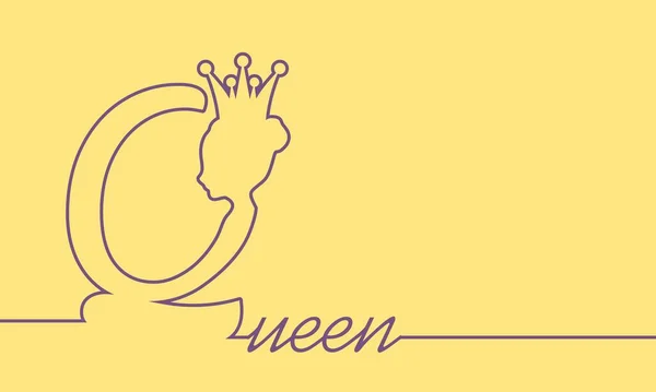 Vintage koningin silhouet. — Stockvector