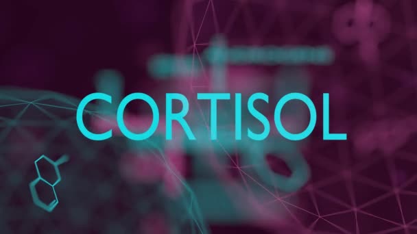 Steroidhormon Cortisol — Stockvideo