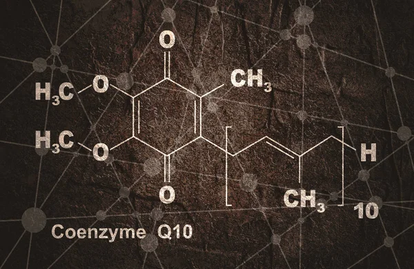 Wzór koenzymu Q10. — Zdjęcie stockowe