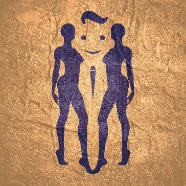 İki kadının siluetleri..