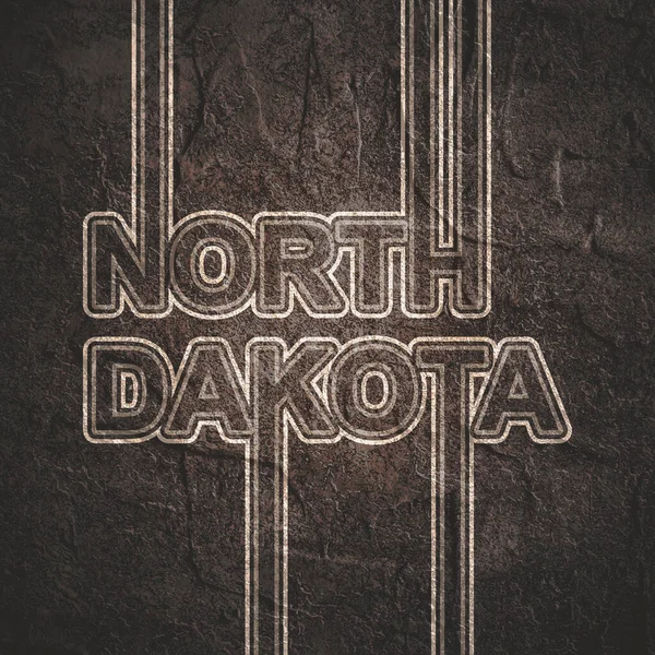 Název státu Severní Dakota. — Stock fotografie