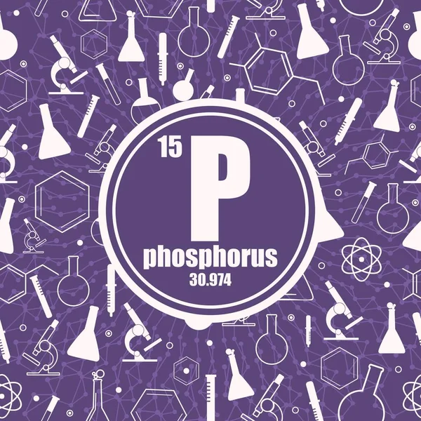 Élément chimique du phosphore. — Image vectorielle