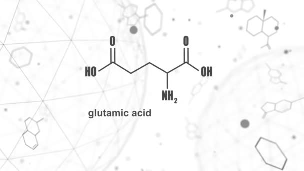 Glutaminsav képlet — Stock videók