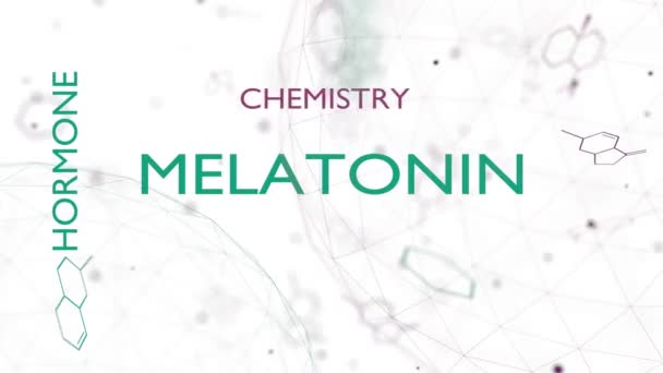 Etiquetas hormona melatonina. — Vídeo de Stock