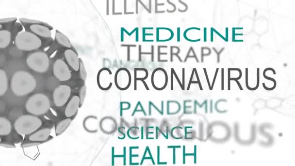 コロナウイルス病の概念 — ストック動画