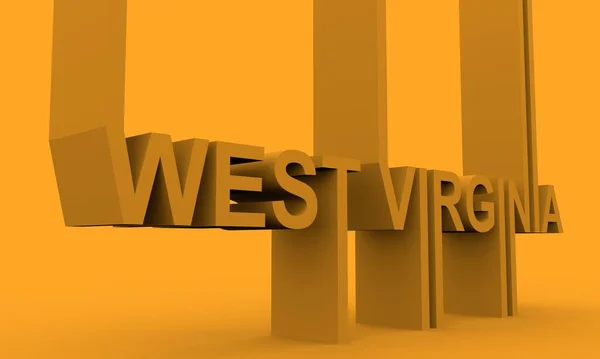 West Virginia nombre del estado. — Foto de Stock
