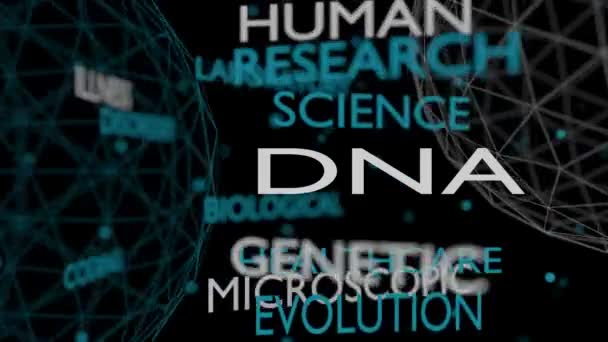 DNA sözcükleri bulutlu — Stok video
