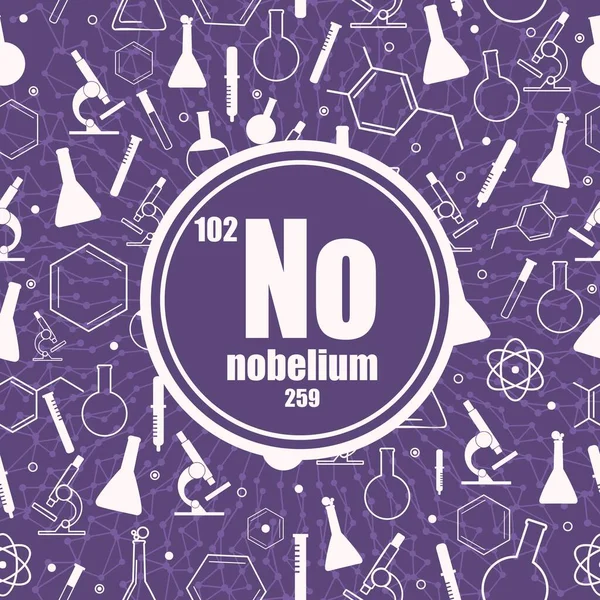 Élément chimique Nobelium. — Image vectorielle