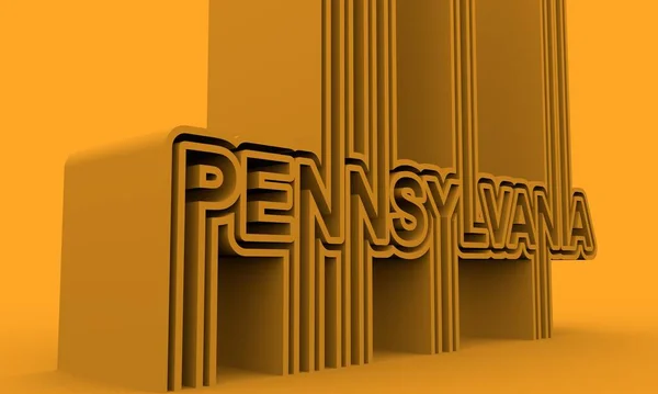 Nombre del estado de Pennsylvania. —  Fotos de Stock