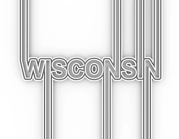 Nome do Estado de Wisconsin. — Fotografia de Stock