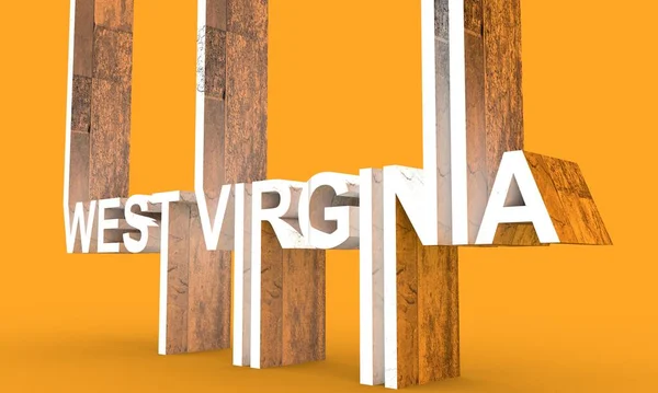 West Virginia nombre del estado. —  Fotos de Stock