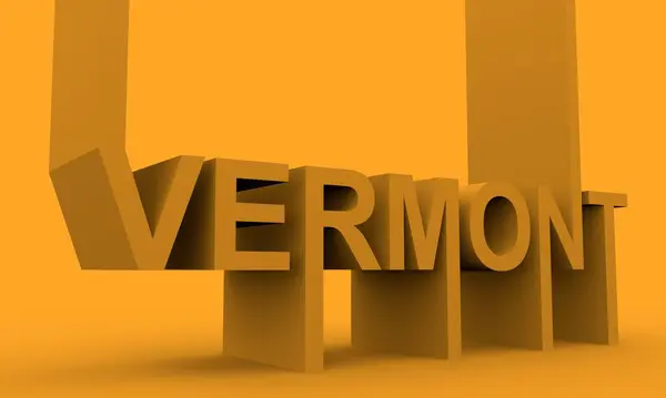 Delstatsnavn for Vermont. – stockfoto