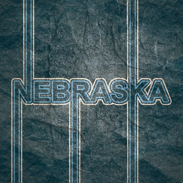 Nome do Estado do Nebraska. — Fotografia de Stock