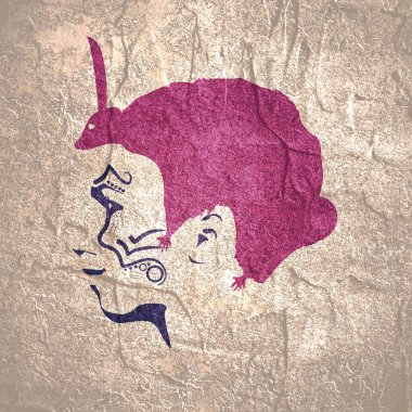 Soyut kız saç stili