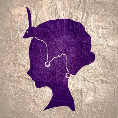 Soyut kız saç stili