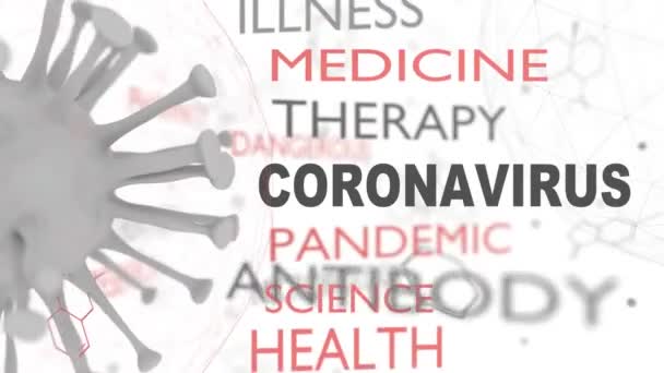 Koncepcja choroby koronawirusowej — Wideo stockowe