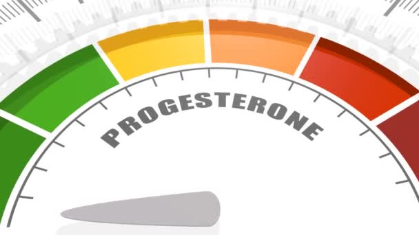 Hladina hormonu progesteron. — Stock video