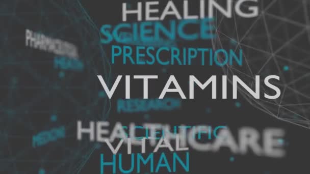 Vitamin kata awan — Stok Video