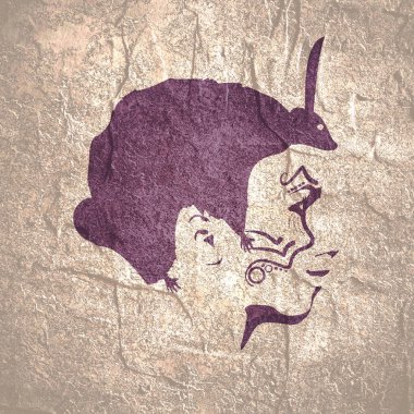 Soyut kız saç stili