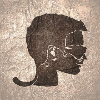 Soyut kız saç stili