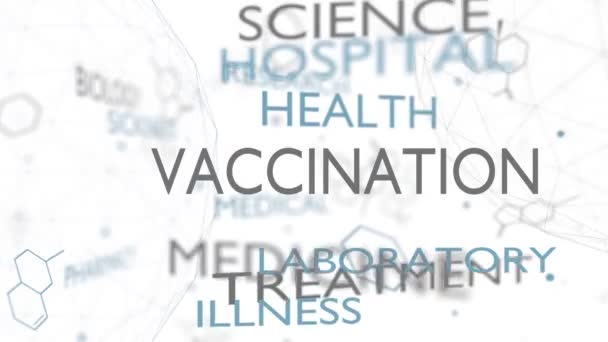 Nuage de mots de vaccination — Video