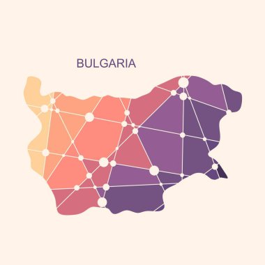 Bulgaristan haritası. Seyahat ve coğrafya kavramı.
