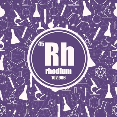 Rodyum kimyasal element. Periyodik tablo kavramı.