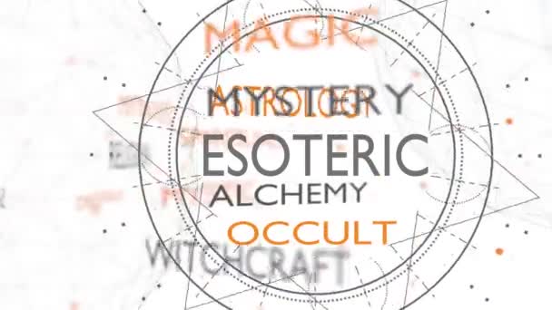 Símbolo místico oculto. Astrología y religión video — Vídeo de stock
