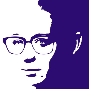 Kadın kafasının silueti. Güzellik ve moda