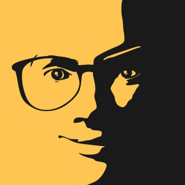 Kadın kafasının silueti. Güzellik ve moda