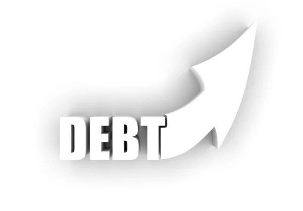 Αφηρημένο πλαίσιο της επιχειρηματικής ιδέας για το χρέος — Φωτογραφία Αρχείου