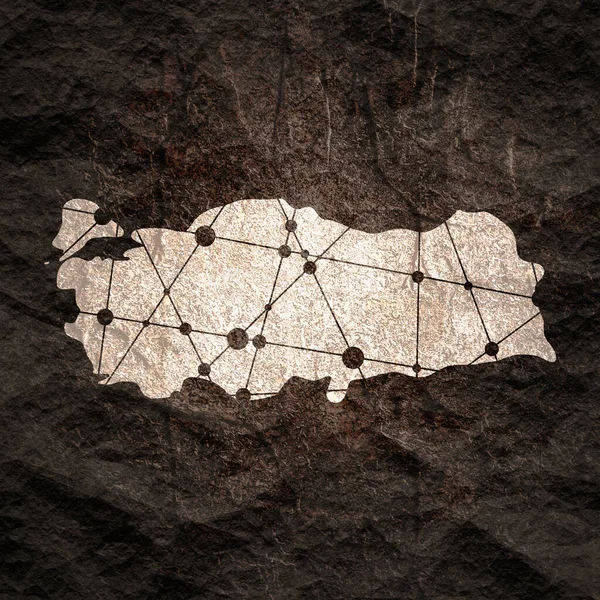 Kaart van Turkije. Reis- en aardrijkskunde. — Stockfoto