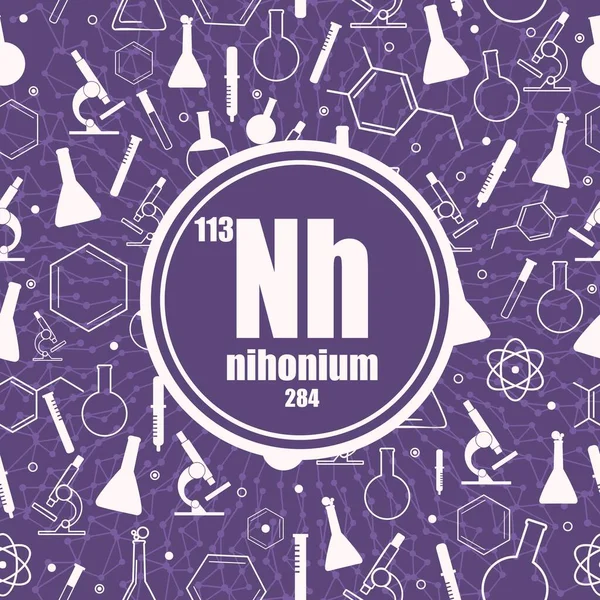 Nihonium-хімічний елемент . — стоковий вектор