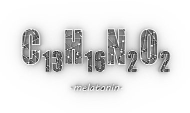 Melatonin hormon molekülü. İlaç ve eczane kavramı