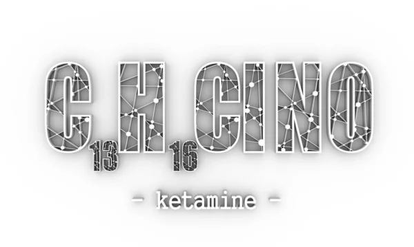Fórmula de Ketamina. Concepto de medicina y farmacia — Foto de Stock