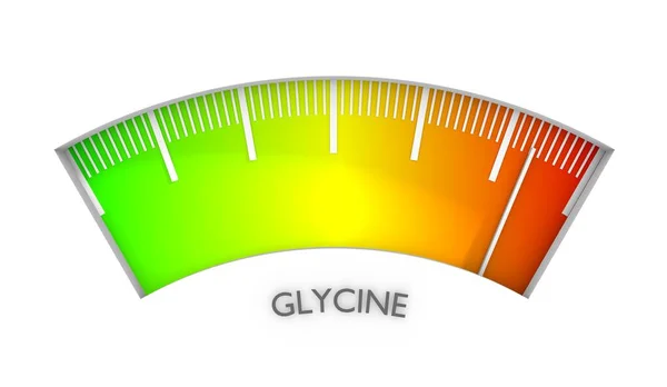 Processus de mesure de la glycine. Échelle de mesure abstraite 3D — Photo