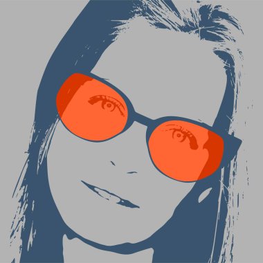 Kadın kafasının silueti. Güzellik ve moda