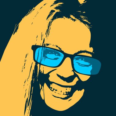 Kadın kafasının silueti. Güzellik ve moda