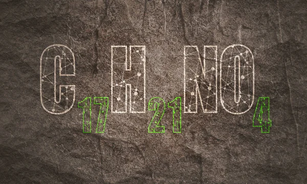 Kokain formülü. Taş malzemesi grunge dokusu