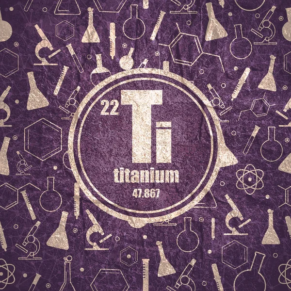 Titán kémiai elem. Kőanyag grunge textúra — Stock Fotó