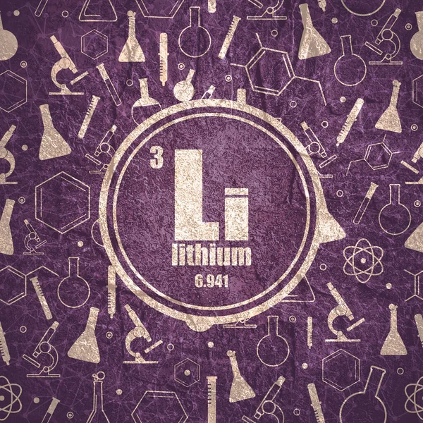 Élément chimique au lithium. Pierre matériau texture grunge — Photo