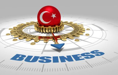 Küresel iş ve ekonomik 3D konsept illüstrasyon