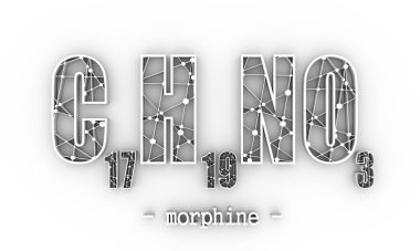 Morfin formülü. İlaç ve eczane kavramı