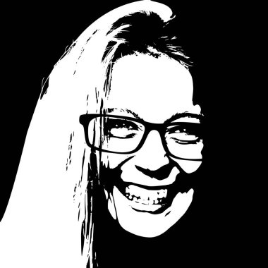 Kadın kafasının silueti. Güzellik ve moda